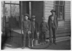 Lewis Hine child labor: These boys (and one other small one, who is not present) and their father, work in Monongah Glass Works. Father gets $1.75 a day - one boy 125 a day 4 get 80 cents a day. Total 6.20 a day. Live in a tumble down house. What is the trouble?. Location: Fairmont, West Virginia.