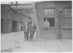 Lewis Hine child labor: These boys work off and on in Cumberland Glass Works, Bridgeton, N.J. Smallest boy is Geo. Cartwright, 401 N. Laurel St. He says been working off and on since 11 years old. Location: Bridgeton, New Jersey.