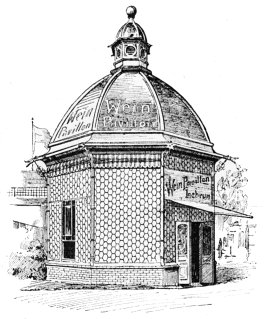 Pavillon mit Glasbausteinw&auml;nden