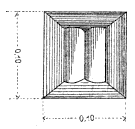 Falconnier glass brick No. 6, front view