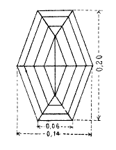 Falconnier glass brick No. 9, front view