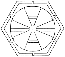 Ventilator for Falconnier Glas Block No 7. and 7a. (front)