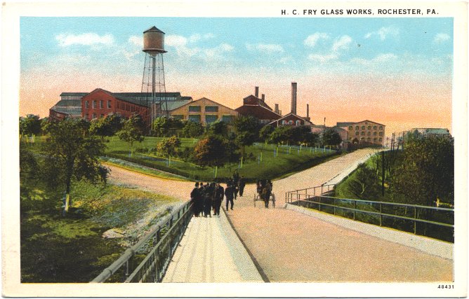 H. C. Fry Glass Works postcard H. C. Fry Glass Works postcard