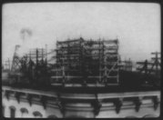 T. H. McAllister-Keller Co lantern slide #2420: complicated rooftop telephone wiring
