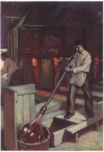 Hand Process of Making Window Glass: Blowing the Ball
