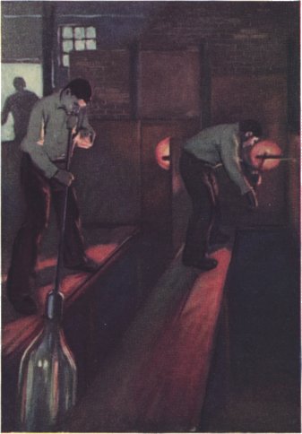 Hand Process of Making Window Glass: Blowing the Cylinders