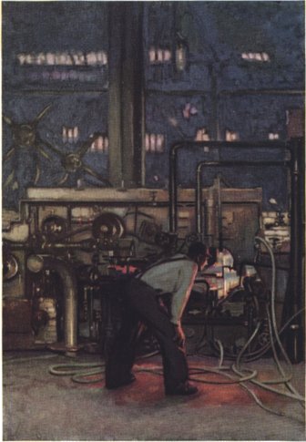 Libbey-Owens process: close-up of machine
