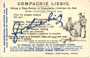 Liebig chromo &middot; L'Industrie du Verre #6 (back)