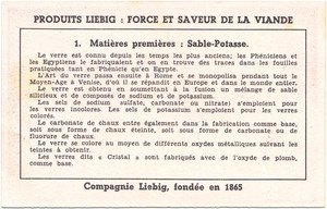 Liebig chromo &middot; Industrie du Verre #1 (back)