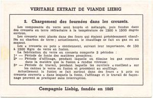 Liebig chromo &middot; Industrie du Verre #2 (back)