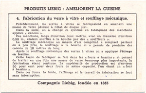 Liebig chromo &middot; Industrie du Verre #4 (back)