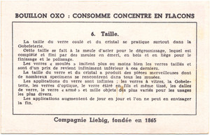 Liebig chromo &middot; Industrie du Verre #6 (back)