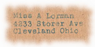 Miss A Lorman, 4233 Storer Ave, Cleveland Ohio