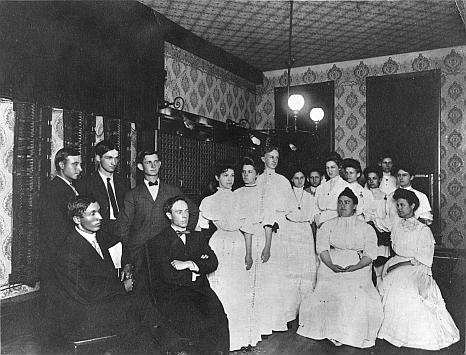 Operating Force of the Central Union Telephone Office, Bowling Green, Ohio, 1902