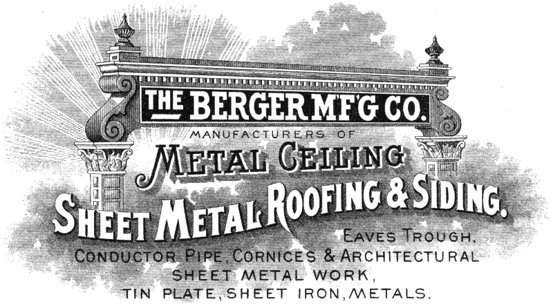 Berger Manufacturing Company letterhead · 1906