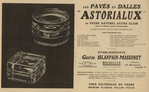 Gaston Blanpain-Massonet ad, BETON ARMÉ, Nº329, July 1935 Gaston Blanpain-Massonet ad, BETON ARMÉ, Nº329, July 1935