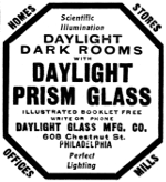 1904 ad for Daylight Glass Mfg Co. in The Philadelphia Inquirer, Jan 21, 1904