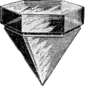 Hexagonal deck prism (Tiebout catalog)
