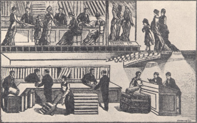 Illustration of the use of Pavement Lights from Haywards' catalogue of 1882 (after)