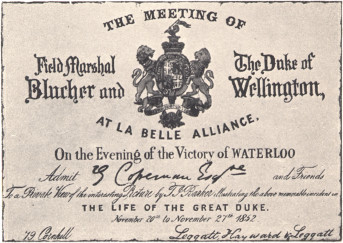 The Meeting of Field Marshal Blucher and The Duke of Wellington at La Belle Alliance