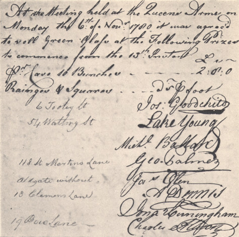 Extract from minutes of the glass merchants, 1780
