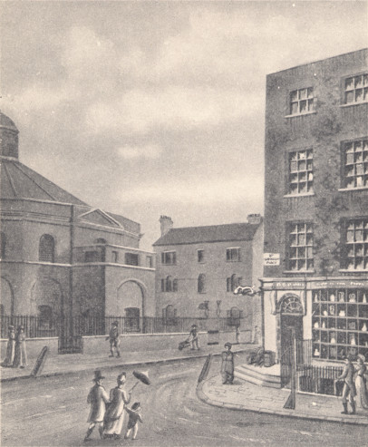 Shop at the corner of St. George's Place, 1815