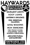 1934 Laxton's ad for Haywards Ltd Pavement Lights &c.