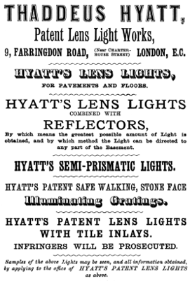 Thaddeus Hyatt ad in 1886 Laxton's