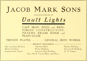Jacob Mark Sons ad, Year book of the Brooklyn Chapter of the American Institute of Architects, 1908