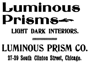 Luminous Prism Co ad &middot; 1900