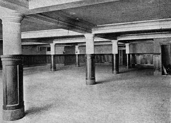 Basement at 112 State St. illuminated with Luxfer Pavement Prisms