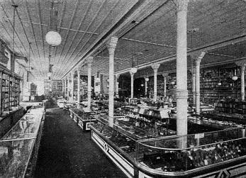 Interior of the store of A. C. McClurg & Co., showing effect of Luxfer Prisms