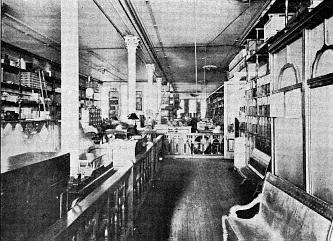 Interior of A. G. Spalding & Bros., showing Luxfer Prisms installation