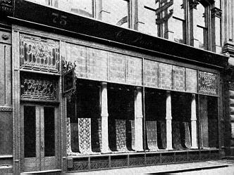 Front of A. Podrasnik's store, showing Luxfer Prisms installation