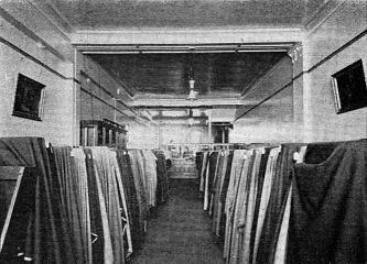 Interior of the store of Fass Bros., showing effect of Luxfer Prisms