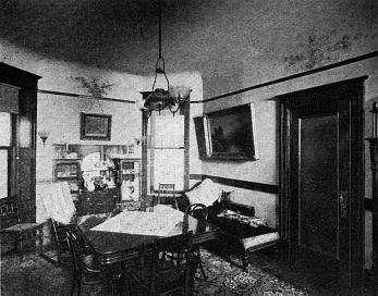 Interior of the flat of W. E. Holmes, showing effect of Luxfer Prisms