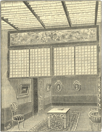 Fig. 3. &mdash; &Eacute;clairage d'un sous-sol avec les multi-prismes Luxfer.