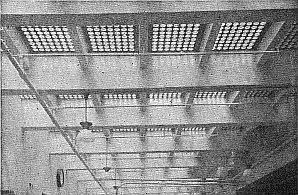 Basement view of typical Luxfer sidewalk installation
