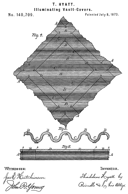 140,709 &middot; Hyatt &middot; Improvement in Illuminating Vault-Covers