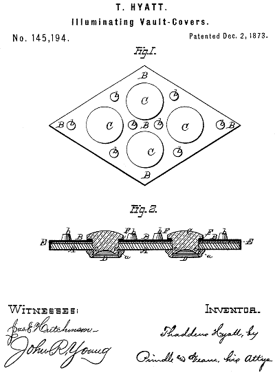 145,194 &middot; Hyatt &middot; Improvement in Illuminating Vault-Covers