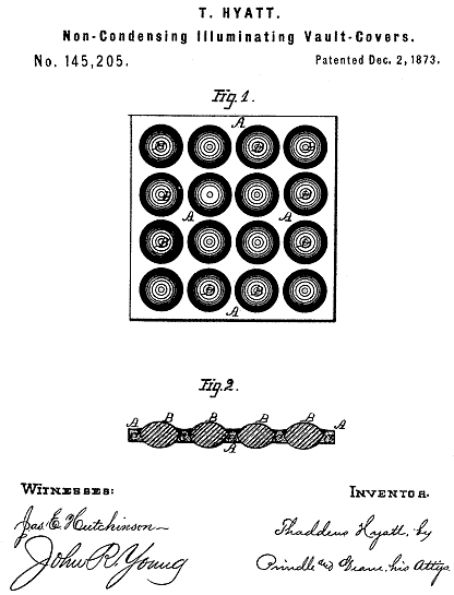 145,205 &middot; Hyatt &middot; Improvement in Non-Condensing Illuminating Vault-Covers