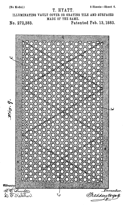 272,383 &middot; Hyatt &middot; "Illuminating Vault-Cover or Grating-Tile and Surfaces Made of the Same