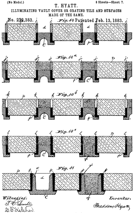 272,383 &middot; Hyatt &middot; "Illuminating Vault-Cover or Grating-Tile and Surfaces Made of the Same