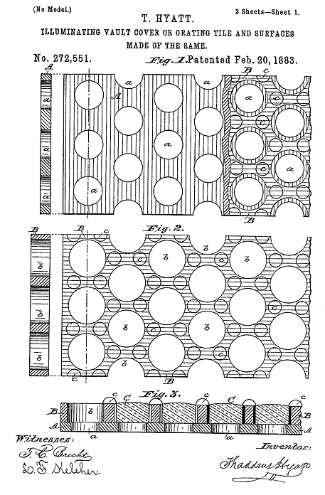 272,551 &middot; Hyatt &middot; "Illuminating Vault-Cover or Grating-Tile and Surfaces Made of the Same