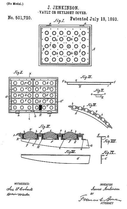 501,720 · Jenkinson · Vault or Skylight Cover