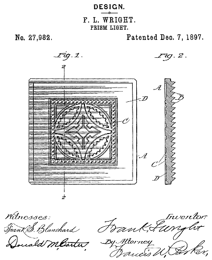 D27,982 &middot; Wright &middot; "Design for a Prism-Light"