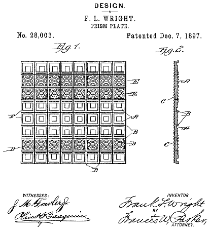 D28,003 &middot; Wright &middot; "Design for a Prism-Plate"
