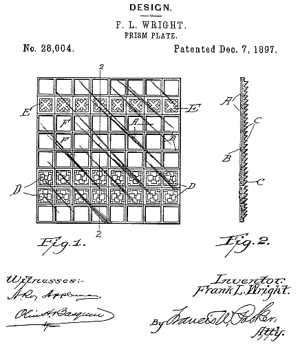 D28,004 &middot; Wright &middot; "Design for a Prism-Plate"