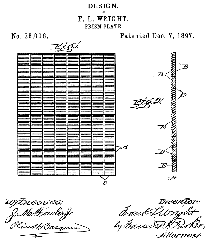 D28,006 &middot; Wright &middot; "Design for a Prism-Plate"