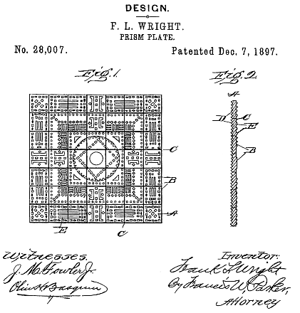 D28,007 &middot; Wright &middot; "Design for a Prism-Plate"